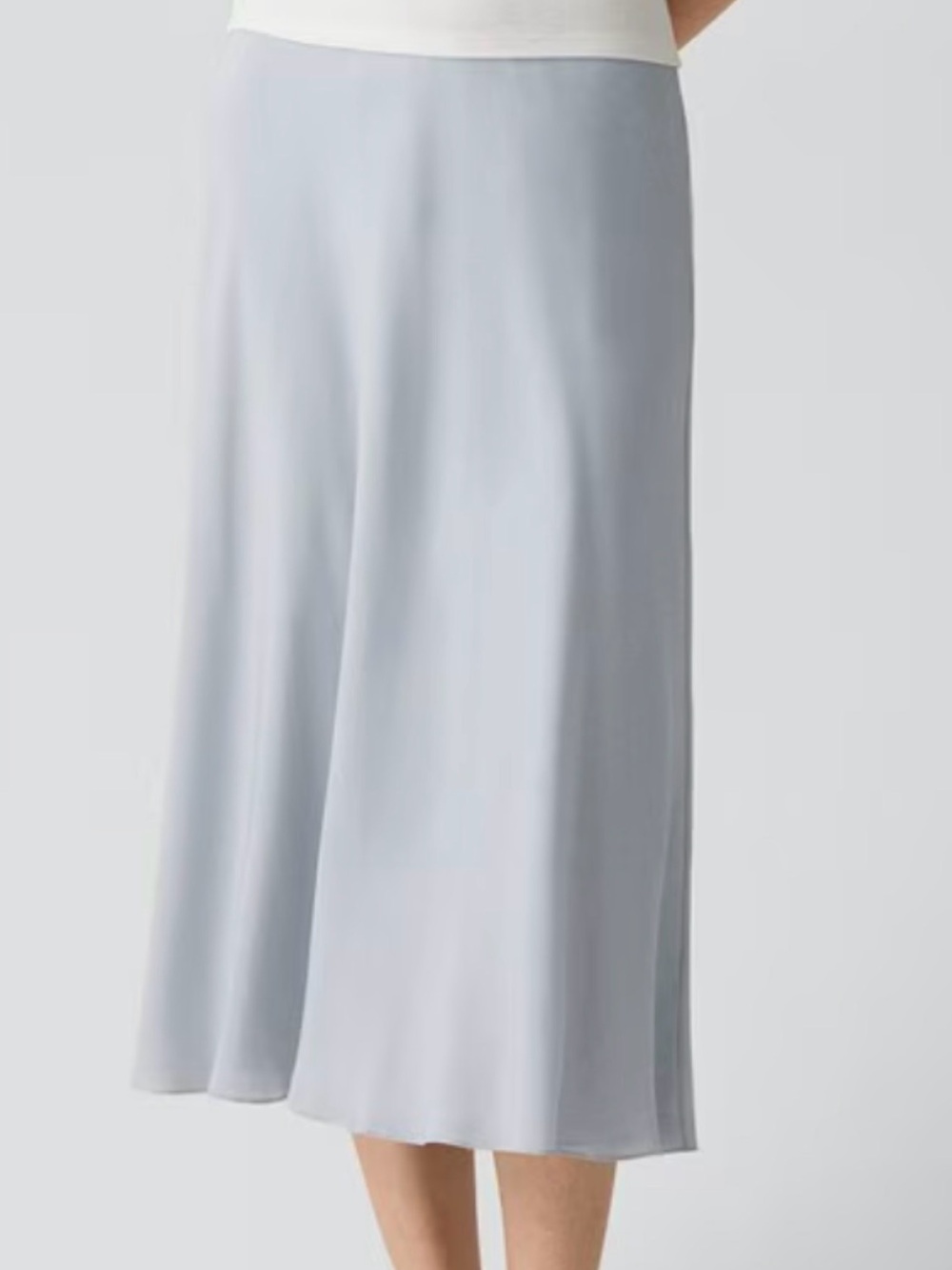 Theory Pale Blue Midi Skirt